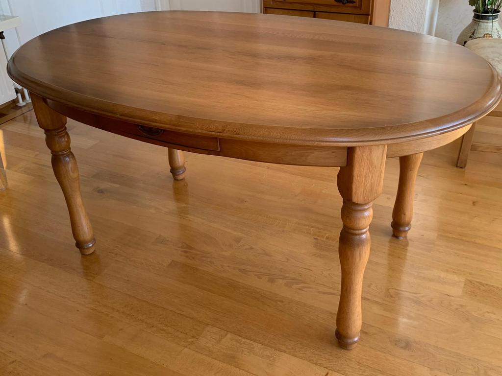 Eiken tafel gepatineerd 160x100 ovaal, Huis en Inrichting, Tafels | Eettafels, Ophalen, 100 tot 150 cm, 200 cm of meer, Zo goed als nieuw