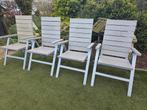 4 degelijke polywood tuinstoelen Verstelbaar, Ophalen, Gebruikt, Verstelbaar