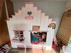 Houten Bedhuisje / Hoogslaper – 90x200 – Uniek kinderbed, Ophalen, Gebruikt, Hoogslaper