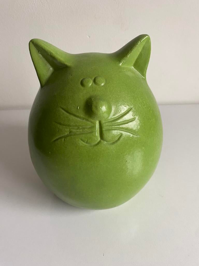 Keramieken Kat beeld 20 cm, Antiek en Kunst, Ophalen of Verzenden