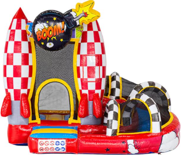 Springkussen huren Zwolle – Comic glijbaan, Ophalen of Verzenden, Nieuw, Overige