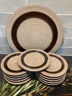 Vintage gebakstel 12 delig (180326c), Ophalen of Verzenden, Zo goed als nieuw, Aardewerk, Overige stijlen