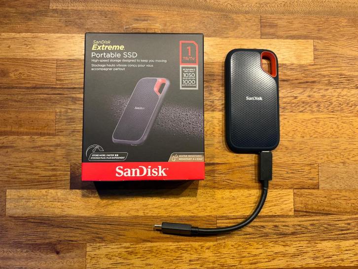 Nieuwstaat SanDisk Extreme Pro Portable SSD 1TB te koop !, Computers en Software, Harde schijven, Zo goed als nieuw, Laptop, Extern