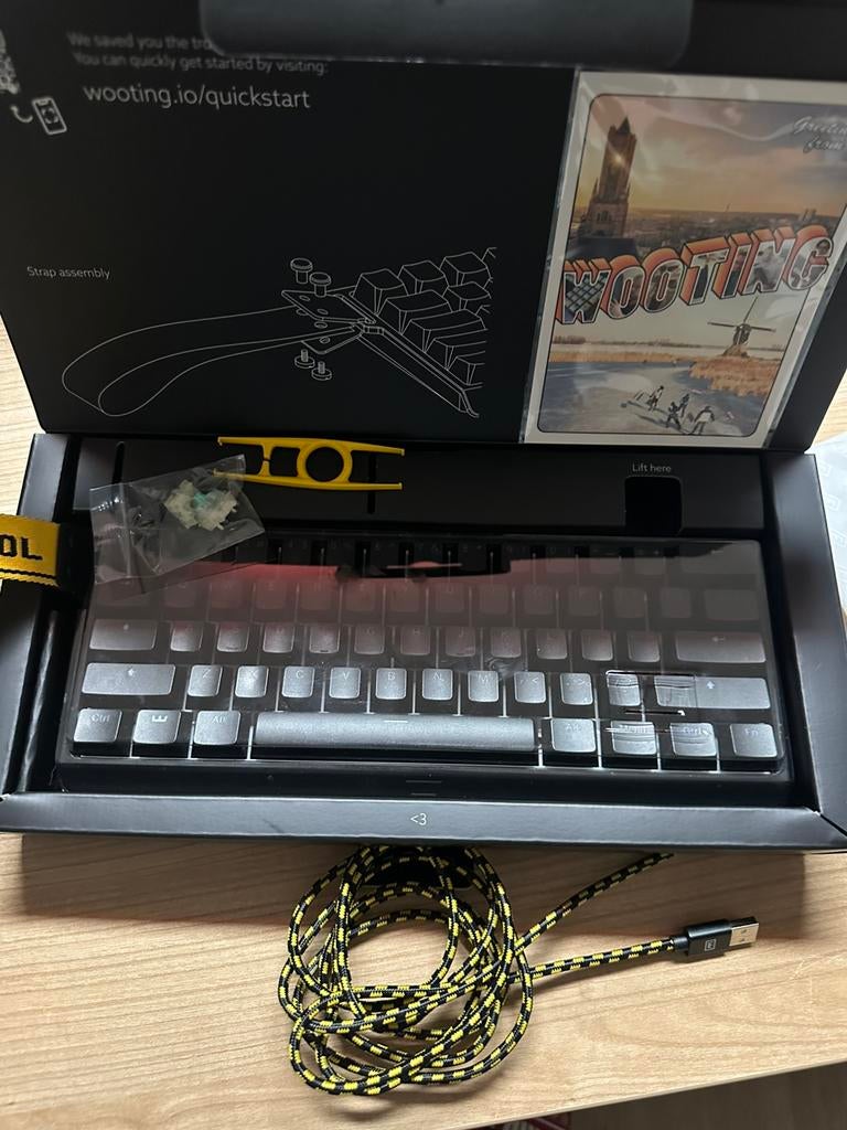 Wooting 60HE+ & Wooting polssteun, Computers en Software, Toetsenborden, Gaming toetsenbord, Ophalen of Verzenden, Zo goed als nieuw