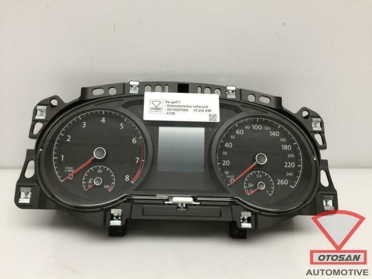 vw golf 7 kilometerteller tellerunit tacho klok 5g1920750a, Gebruikt, Volkswagen, Volkswagen AG, Berliner Ring 2
38440  Wolfsburg, DE