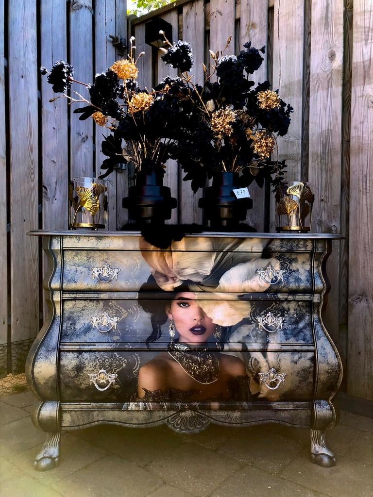 Prachtig Gerestylde Ladekast met 3 Lades