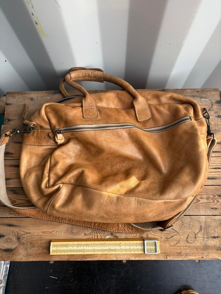 Cowboy bag tas, 30 cm of meer, Gebruikt, Bruin, Thrifter