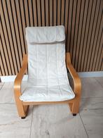 IKEA Poäng kinderstoel met wit kussen, Huis en Inrichting, Ophalen, Gebruikt, Modern, Scandinavisch, Wit