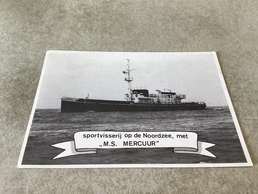 Den Helder.   Reclamekaart Sportvisserij  m.s. “Mercuur”, Ophalen of Verzenden, Noord-Holland