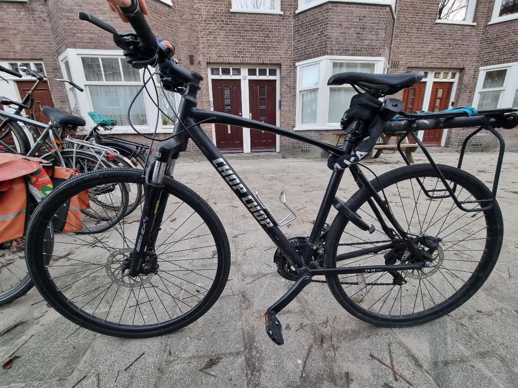 Black Hybrid Men's City Bike | Zwarte heren stadsfiets, Fietsen en Brommers, Fietsen | Heren | Herenfietsen, Overige merken, Gebruikt