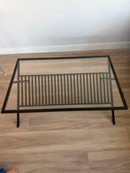 Zwarte salontafel glas mordern industrieel HACO, Huis en Inrichting, Tafels | Salontafels, Ophalen, 100 tot 150 cm, 50 tot 100 cm