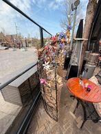 Sierlijke prieel-vormige loveseat met bloemdecoratie, Ophalen of Verzenden, Gebruikt, Metaal