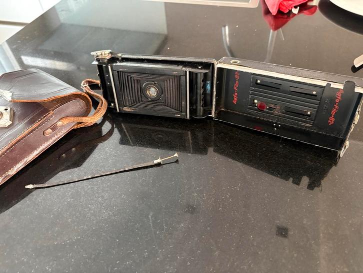 Antieke Agfa-Film-B2 vouwcamera, Audio, Tv en Foto, Fotocamera's Analoog, Gebruikt, Compact, Overige Merken, Ophalen of Verzenden