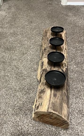 Houten tafel kandelaar, Ophalen, Nieuw, Hout, Kandelaar