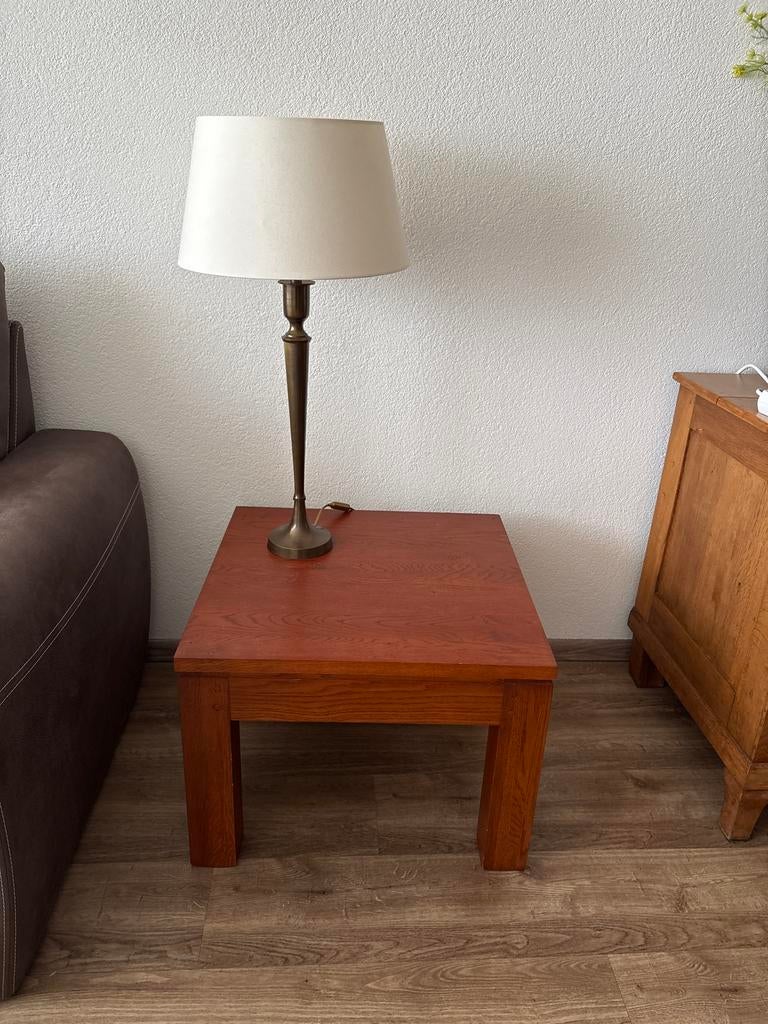 Kersenhouten  bijzettafel, Huis en Inrichting, Tafels | Bijzettafels, Gebruikt, Vierkant, 55 tot 75 cm, Hout