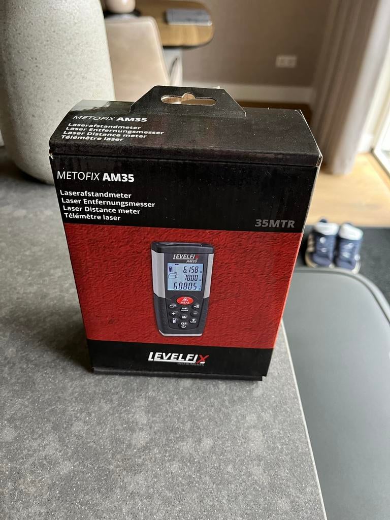 Metofix AM35 Laserafstandmeter - Nieuw in doos, Doe-het-zelf en Verbouw, Meetapparatuur, Ophalen of Verzenden, Nieuw, Afstand
