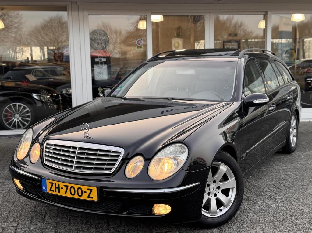 Mercedes E-klasse Combi 320 V6 Automaat,Elegance,Leder,Schui, Auto's, Mercedes-Benz, Automaat, Gebruikt, Beige, Zwart