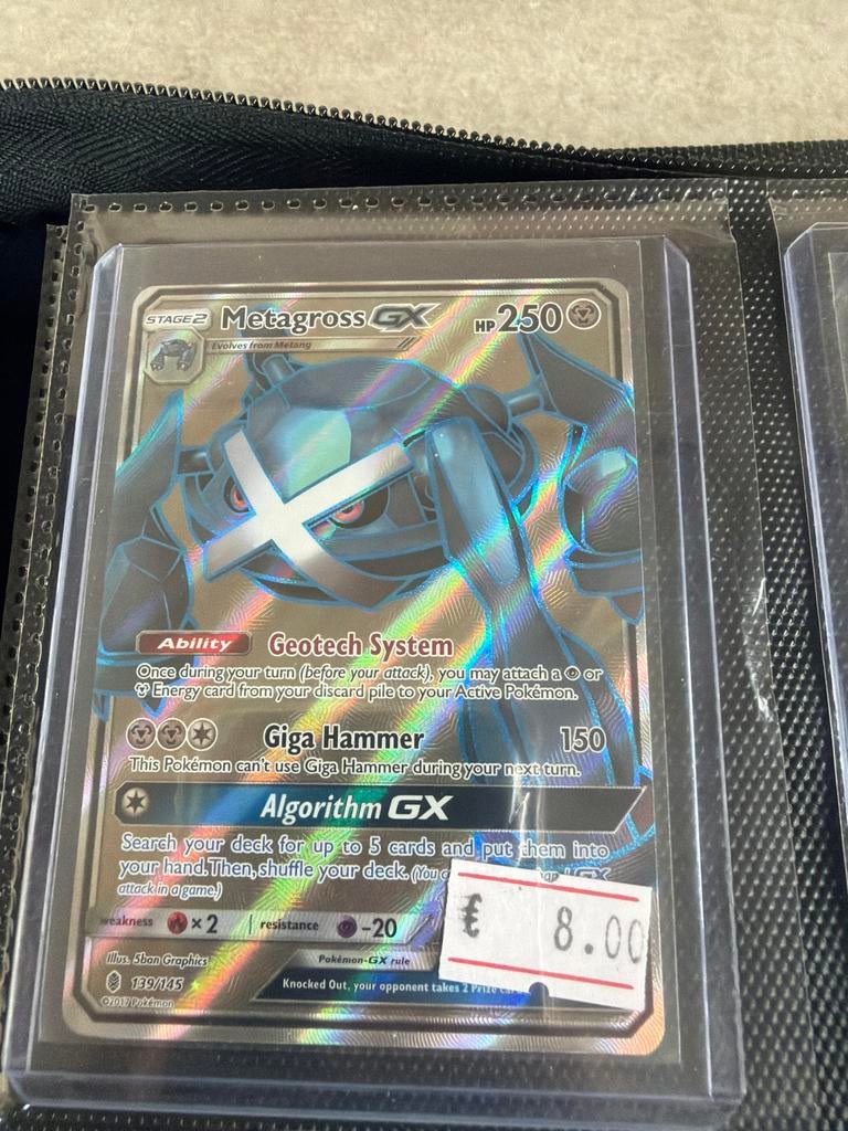 Metagross GX Pokémon Kaart 139/145 - Zo goed als nieuw, Ophalen of Verzenden, Zo goed als nieuw, Losse kaart, Foil