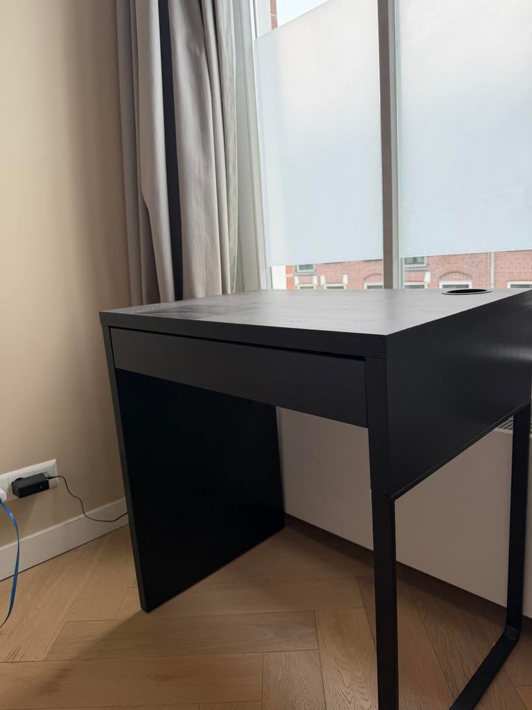 Ikea Micke bureau zwartbruin 73x50cm, Ophalen, Gebruikt, 50 cm, 73 cm