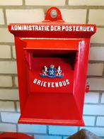 Schitterende antieke brievenbus 1872 - Rood, Tuin en Terras, Ophalen, Gebruikt, IJzer, Wandbrievenbus