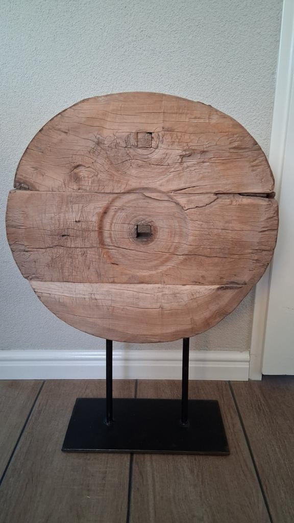 Mooi groot houten ornament op voet, Huis en Inrichting, Woonaccessoires | Overige, Ophalen, Gebruikt, Hout