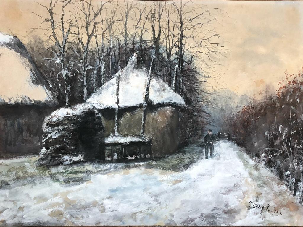 Pastel tekening Lucie Wittig Keijser, Antiek en Kunst, Ophalen