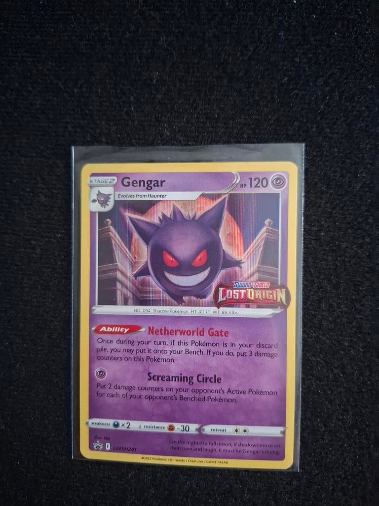 Gengar Pokémon Kaart - Lost Origin SWSH241, Ophalen of Verzenden, Zo goed als nieuw, Losse kaart