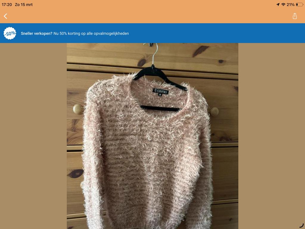 CL Essentials Roze pluizige trui maat M, Kleding | Dames, Verzenden, Zo goed als nieuw, Maat 38/40 (M), Roze