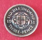 Verenigd Koninkrijk 3 pence, 1938 zilver, Verzenden, Overige landen, Losse munt, Zilver