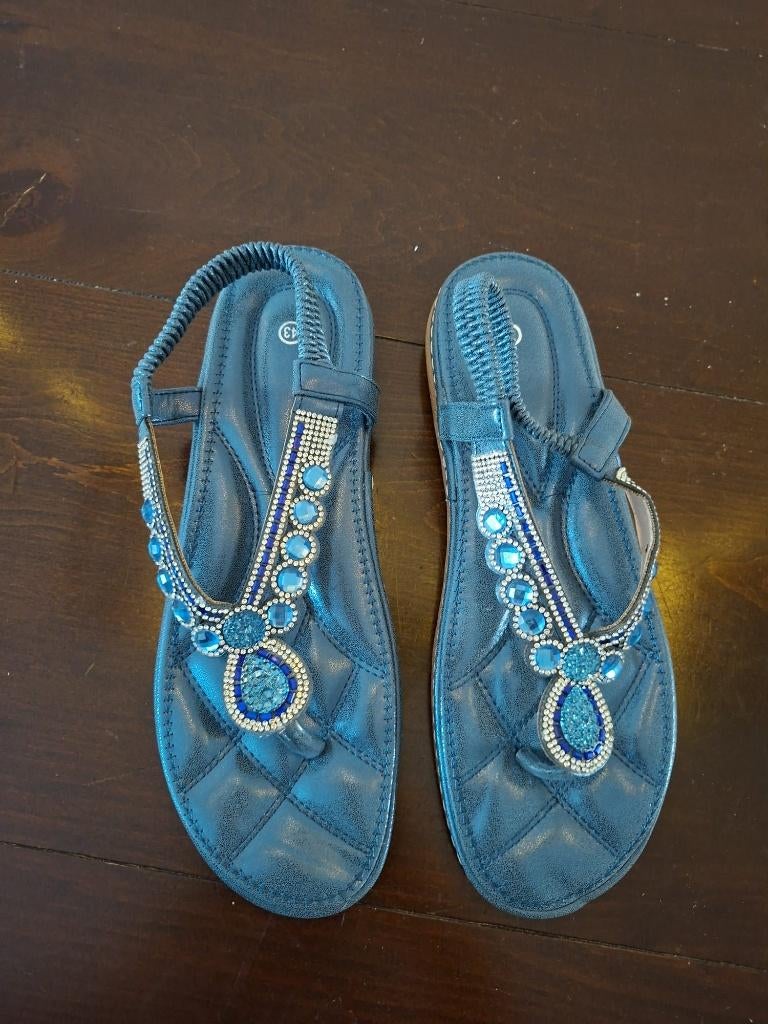 Sandalen blauw vrouw 43, Ophalen of Verzenden, Nieuw, Blauw, Sandalen of Muiltjes