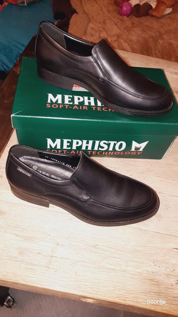 Mephisto leren air soft heren instappers maat 45 zwart, Loafers, Zwart, Nieuw, Ophalen of Verzenden