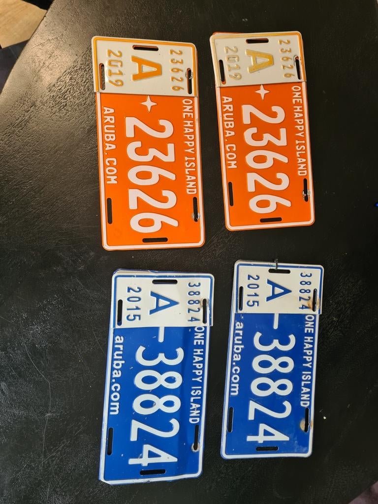 Aruba Kentekenplaten - Set van 4 (2015 & 2019), Ophalen of Verzenden