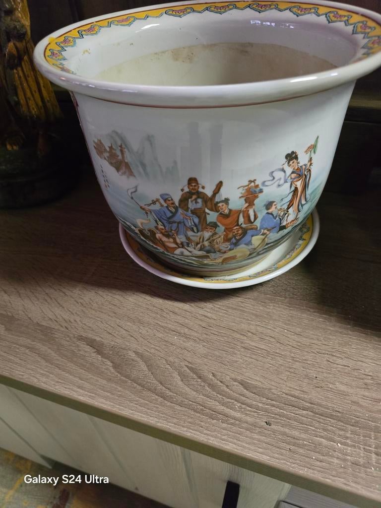 Bloempot met lekbak Antieke, Ophalen