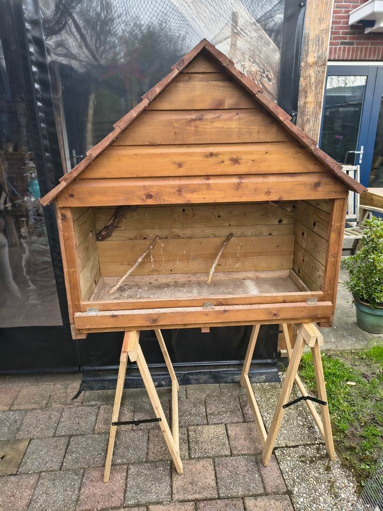 Houten vogel hok, Ophalen, Gebruikt, Hout, Vogelkooi