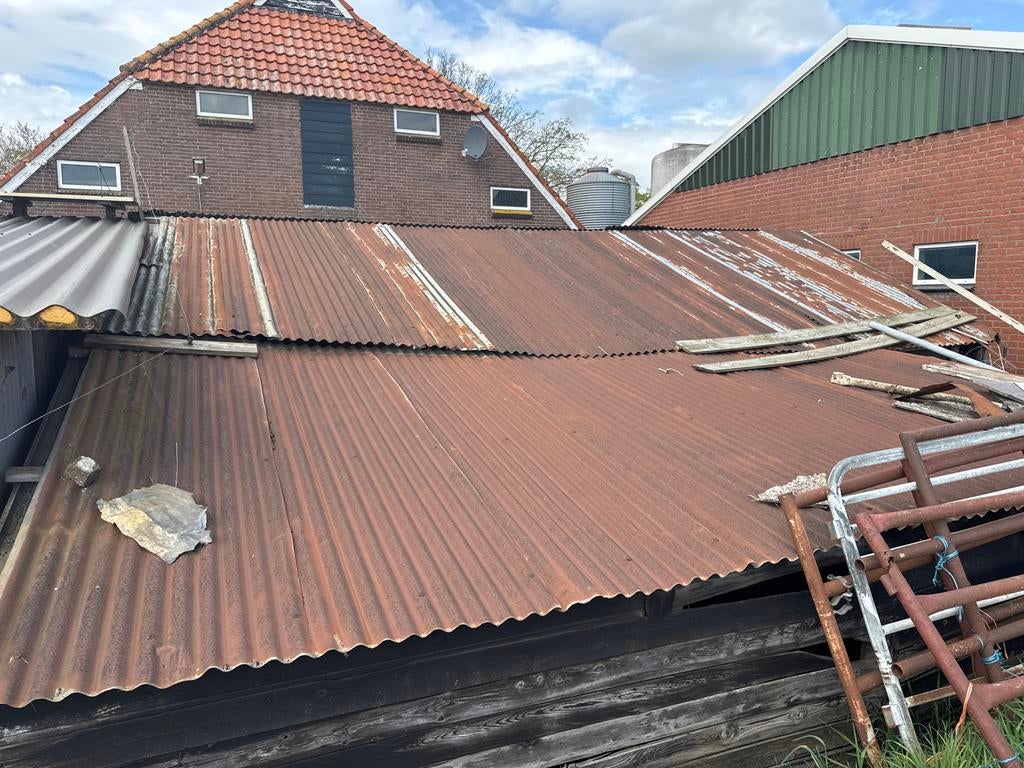 Vintage blikken golfplaten, Ophalen, Gebruikt, Overige kleuren, 15 m² of meer