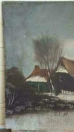 Olieverf op hout winterlandschap gesigneerd, Ophalen