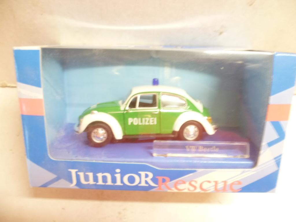 Cararama Volkswagen Kever Beetle Polizei in doos 1:43 auto, Hobby en Vrije tijd, Modelauto's | 1:43, Ophalen of Verzenden, Nieuw