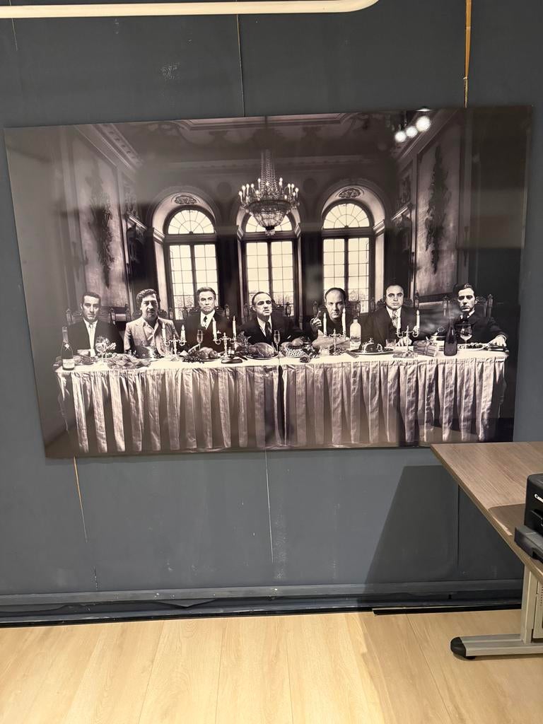 Gangster Laatste Avondmaal Schilderij - 170x80 cm, Antiek en Kunst, Ophalen of Verzenden