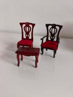 Poppenhuis meubels: stoelen en tafeltje, Verzamelen, Ophalen, Gebruikt, Poppenhuis