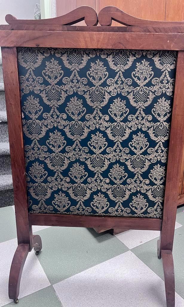 Antiek kamerscherm/haardscherm met wieltjes 100x65 cm, Antiek en Kunst, Antiek | Woonaccessoires, Ophalen