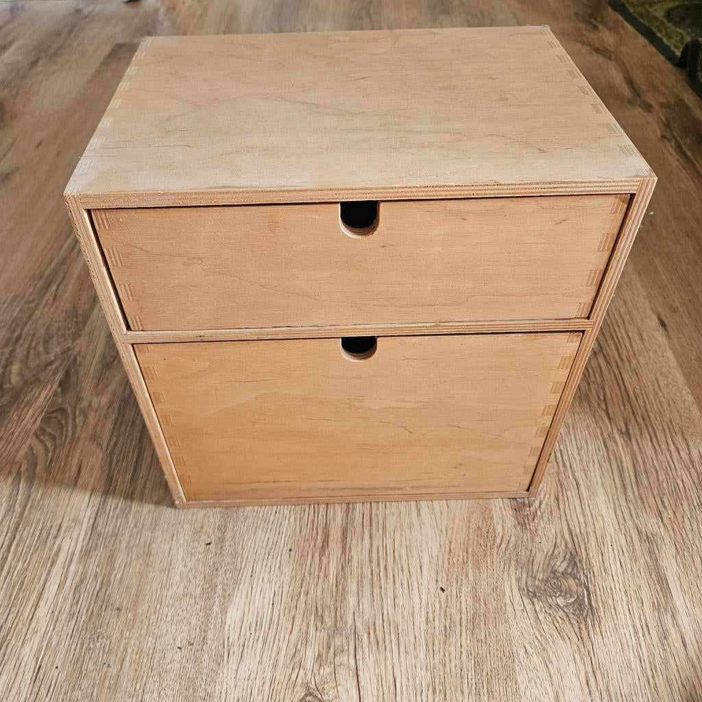 Ikea Moppe ladekastje hout 2 lades, Ophalen of Verzenden