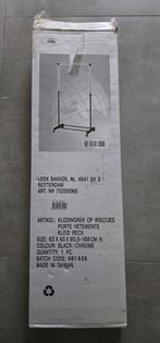 Kledingrek op wieltjes - Zwart/Chroom, Ophalen, Met wielen, Nieuw