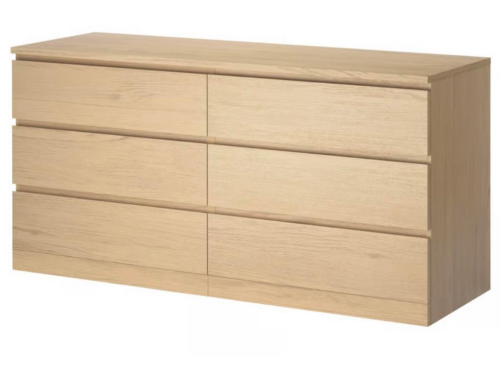 IKEA MALM ladekast met 6 lades, Ophalen, 50 tot 100 cm, Zo goed als nieuw, 3 of 4 laden