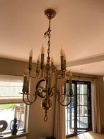 Massief koperen kroonluchter, Huis en Inrichting, Lampen | Kroonluchters, Ophalen, Zo goed als nieuw, Metaal, Landelijk