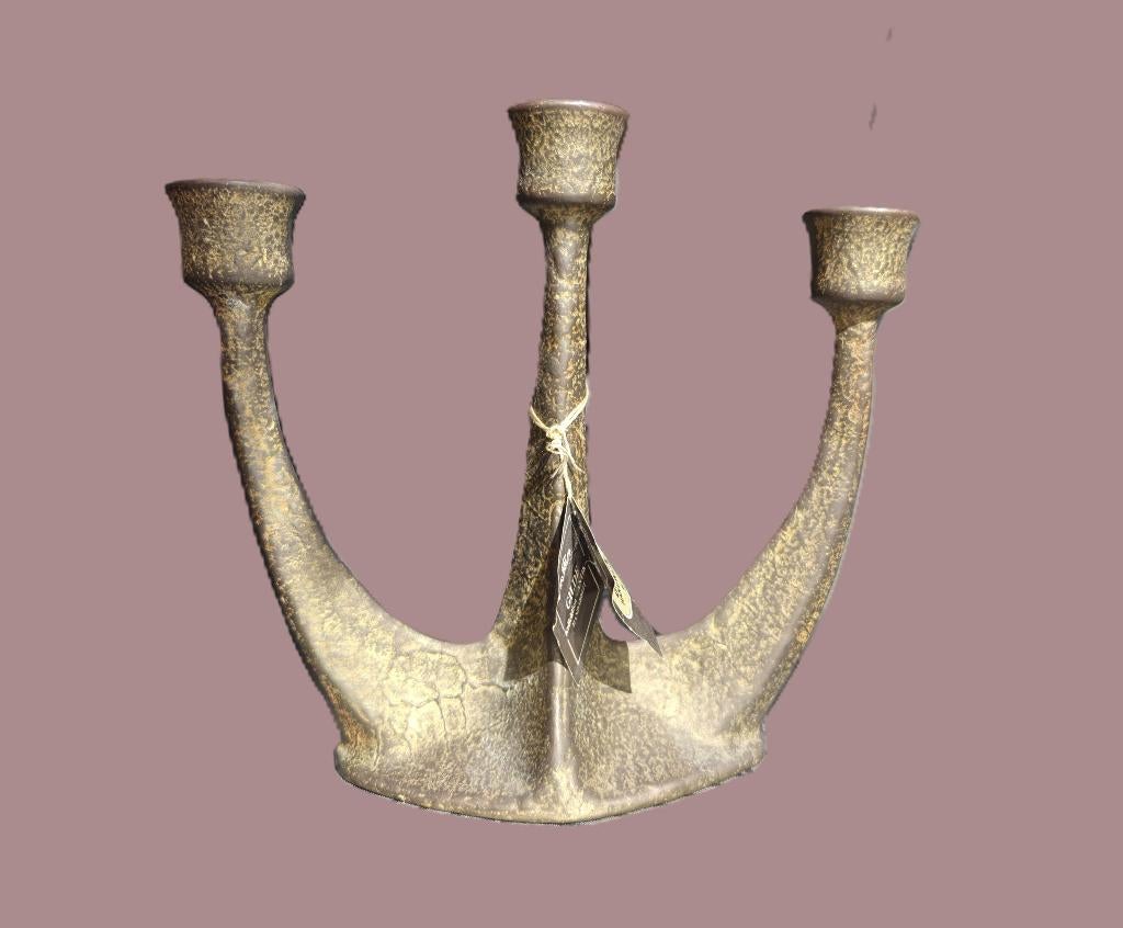 3 Armige Vintage Kandelaar, Ophalen of Verzenden, Koper of Brons