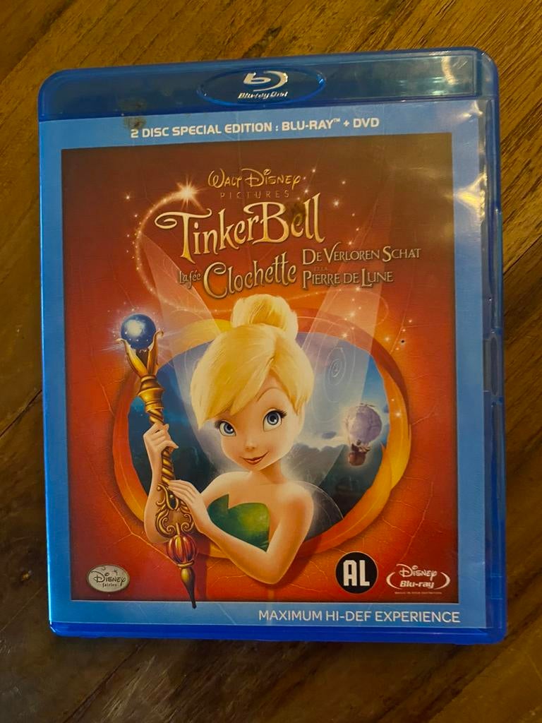 Blu ray Dvd - Tinkel Bell --De verloren schat, Ophalen of Verzenden, Zo goed als nieuw, Tekenfilms en Animatie