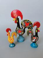 Retro vintage hanen van emaille en keramiek Pasen, Verzenden, Zo goed als nieuw, Dier