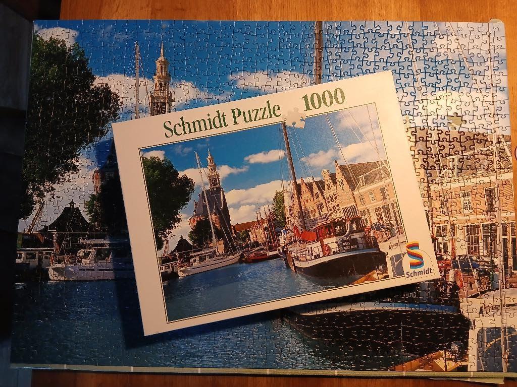 Puzzel Hoorn (haven,hoofdtoren) 1000 stukjes, Ophalen of Verzenden, 500 t/m 1500 stukjes, Gebruikt, Legpuzzel
