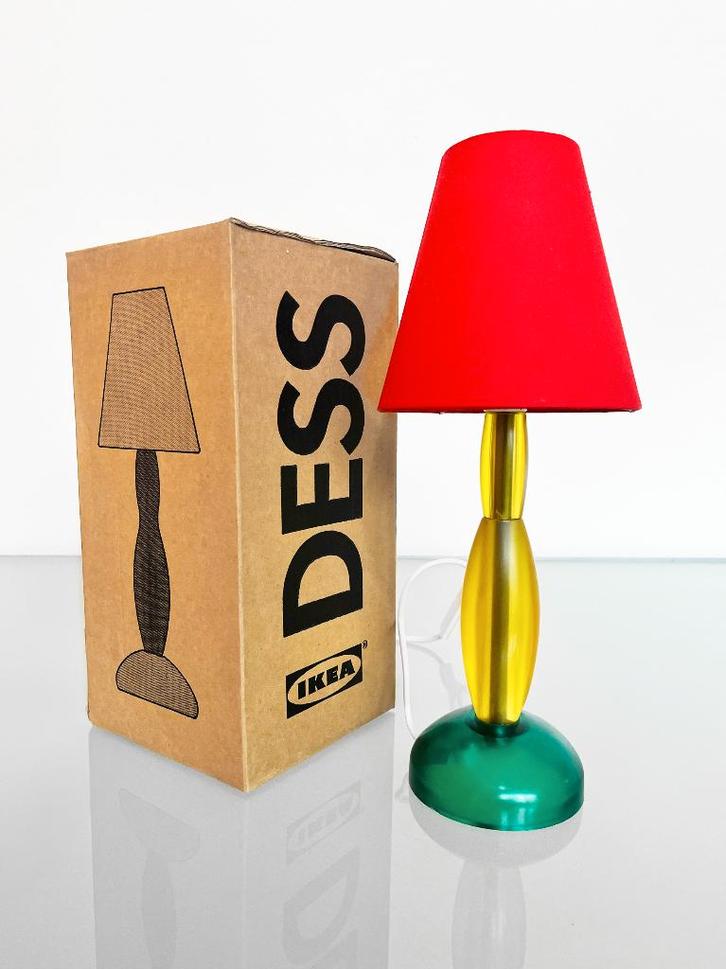 Vintage IKEA Dess tafellamp 1996, Huis en Inrichting, Lampen | Tafellampen, Zo goed als nieuw, Minder dan 50 cm, Stof, Ophalen of Verzenden