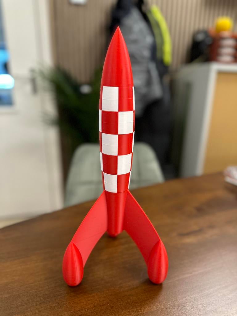 Kuifje raket 40 cm hoog!, Verzenden